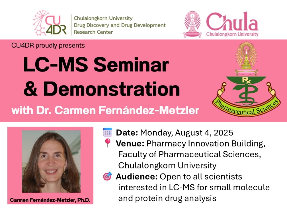 Special talk: LC-MS Seminar & Demonstration with Dr. Carmen Fernandez-Metzler